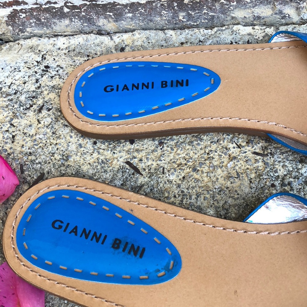 GIANNI BINI CABO FLIP FLIPS SIZE 6 1/2 Blue slides - Picture 3 of 5